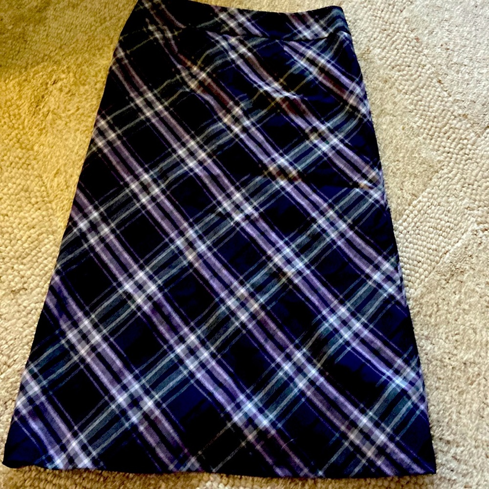 Talbots Beautiful purple plaid skirt! Like new, lined